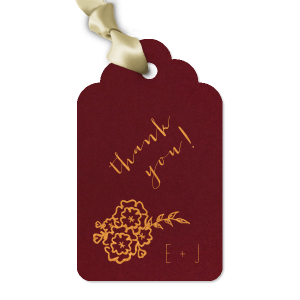 Floral Initials Gift Tag