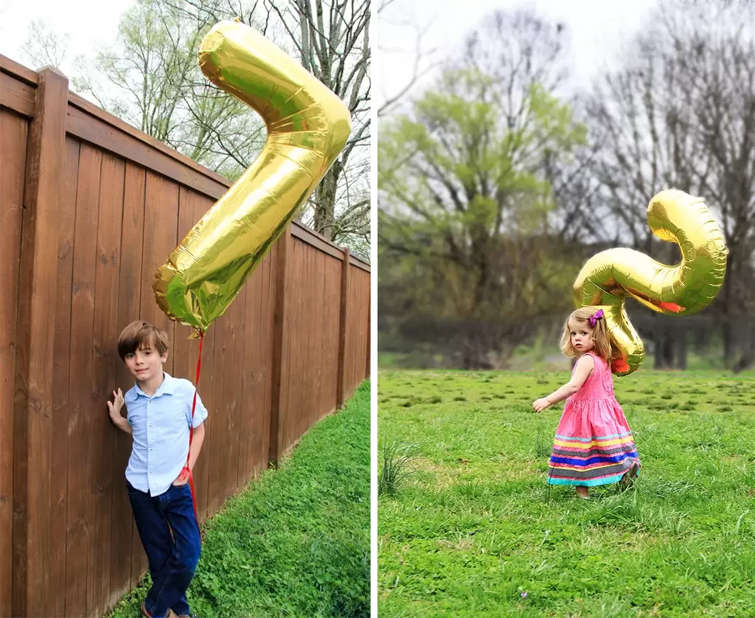 gold number balloons for birthdays