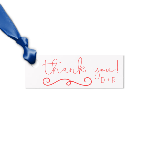 Our custom Stardream Jupiter Red Rectangle Gift Tag with Matte White Foil has a Fancy Flourish 2 graphic and is good for use in Accents themed parties and can be customized to complement every last detail of your party.