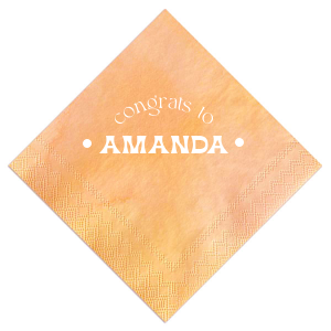 Celebrate the grad with the Congrats To The Graduate Napkin! Featuring arched text declaring a congratulatory message to the honoree, you can personalize this napkin with your name for a graduation party. 