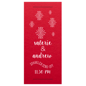 Personalized Poptone Dark Olive Large Sparkler Sleeve with Matte White Foil has a starburst stars graphic and is good for use in Lovely Press, Wedding themed parties and couldn't be more perfect. It's time to show off your impeccable taste.