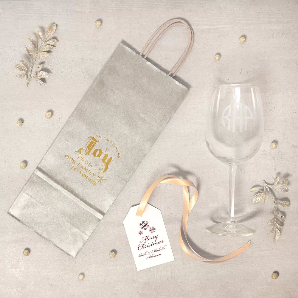 Personalized holiday gift bags make your gifting beautiful and easy!