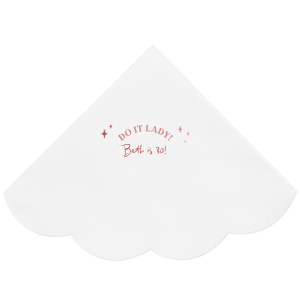 Celebrate YOU with the Do It Lady Birthday Napkin. Emphasizing the most important day of the year, the trendy design is fully customizable in your choice of napkin styles, colors alongside personalized text in the foil stamp color that best matches you!