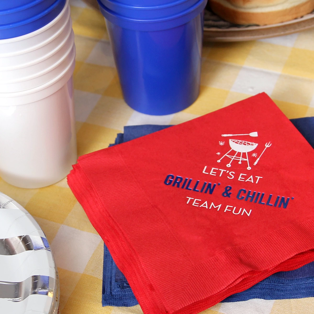 custom designed 4th of July party napkins