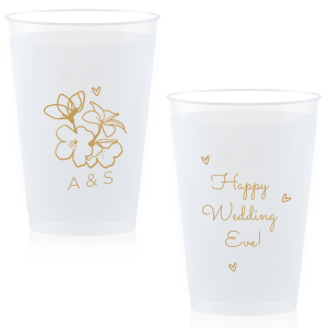 Flower Wedding Eve Frosted Cup