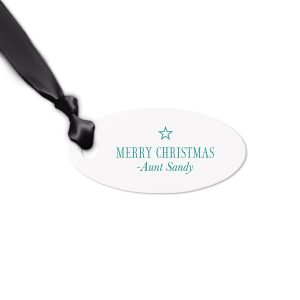 The ever-popular Poptone Dark Olive Oval Gift Tag with Matte White Foil Color will look fabulous with your unique touch. Your guests will agree!