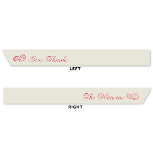 Our custom Espresso 5/8" Satin Ribbon with Satin 18 Kt. Gold Foil Color has a Acorns graphic and a 2 Leaves graphic and is good for use in Floral themed parties and can be customized to complement every last detail of your party.