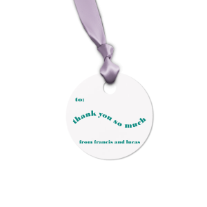 Meet our new customizable Thank You So Much Letterpress Tag with an amazing graphics together with your name branded on it. Showcase your style in every detail of your party's theme!