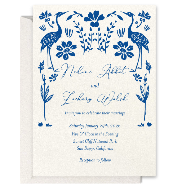 Something Blue Wedding Invitation