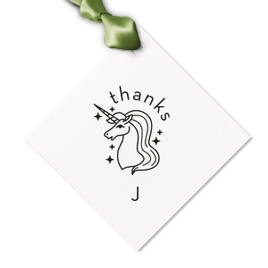 Our beautiful custom Poptone Ballet Pink Heart Gift Tag with Shiny Rose Quartz Foil Color has a Unicorn 2 graphic and is good for use in Kid Birthday, Animal and Magical themed parties and will give your party the personalized touch every host desires.