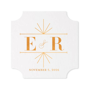 Our custom Black with Silver back Deco Coaster with Shiny Sterling Silver Foil Color has a Line Frame graphic and is good for use in Frames themed parties and will add that special attention to detail that cannot be overlooked.