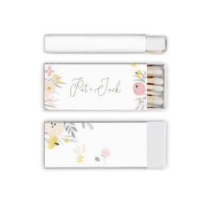 ForYourParty's elegant White Classic Custom Photo Matchbox with Matte Army Green Ink Digital Print Colors and Matte Fuchsia Ink Digital Print Colors will add that special attention to detail that cannot be overlooked.