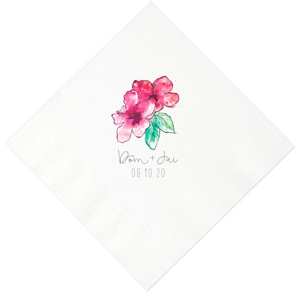 Design Vibrant Full Color Cocktail Napkins for Your Wedding Day