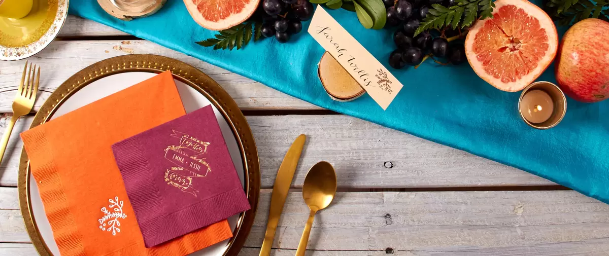 fall wedding tablescape with bright jeweled tones