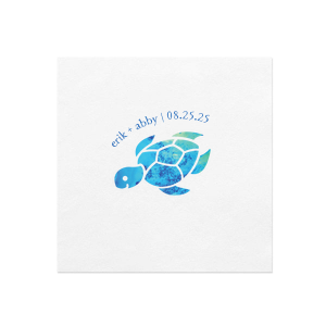 Our custom White Borderless Custom Photo + Foil Cocktail Napkin with Shiny Royal Blue Foil can be personalized to match your party's exact theme and tempo.