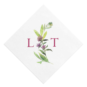 Rustic Floral Photo/Full Color Napkin