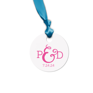 ForYourParty's elegant Stardream Crystal White Large Round Gift Tag with Shiny 18 Kt Gold Foil can be customized to complement every last detail of your party.