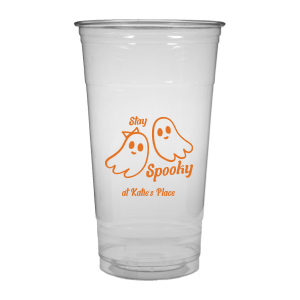 Get groovy this spooky season with the Groovy Halloween Cup. Our custom and cute Halloween decor will add a memorable touch at your Halloween party. Featuring two adorable ghosts, personalize teh design with your own name. 