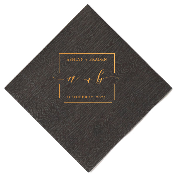 ForYourParty's elegant Black Cocktail Napkin with Shiny Copper Foil can't be beat. Showcase your style in every detail of your party's theme!