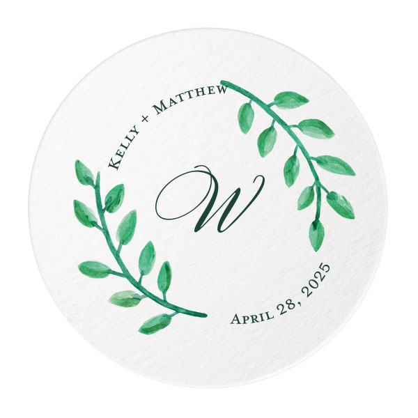 Our personalized White Custom Photo Round Coaster with Matte Spruce Digital Print Colors will make your guests swoon. Personalize your party's theme today.