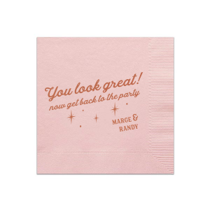 Our custom Ivory Guest Towel with Shiny Rose Gold Foil will look fabulous with your unique touch. Your guests will agree!