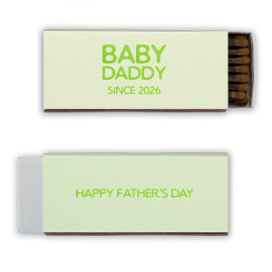 ForYourParty's chic Poptone Mint Cigar Matchbox with Shiny Kiwi / Lime Foil can be customized to complement every last detail of your party.