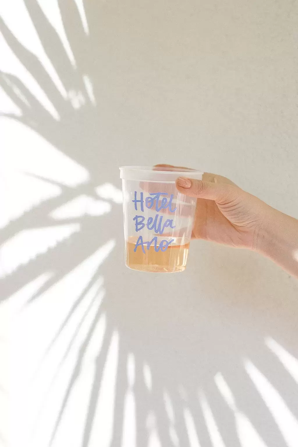 personalized clear stadium cups for Mama Mia birthday party