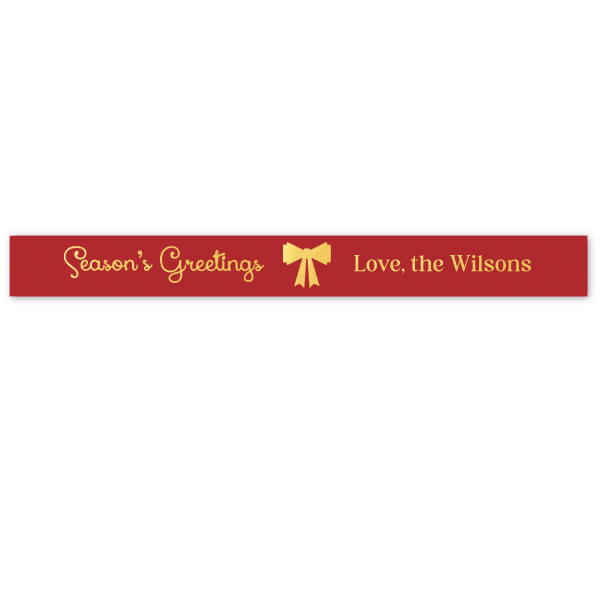 Season's Greetings Bow Ribbon