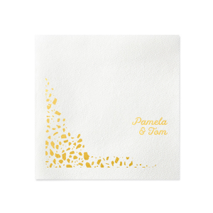 The perfect party comes with perfect decoration. This personalized Vegas Baby Napkin, designed in a Retro style will bring that unique missing piece that your party need. Get your names branded on it and you are ready!
