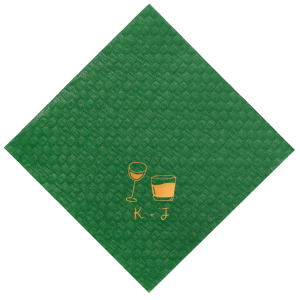 Elevate your table setting with the Sip in Style Dual Glass Napkin, presenting a hand-drawn depiction of both a wine and a martini glass in a contemporary, minimalist fashion. Below the refined design, your initials await personalization in an elegant handwritten font, making this napkin a perfect match for weddings, engagement parties, or chic birthday celebrations.