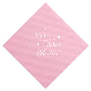 Our personalized Watercolor Rose Cocktail Napkin with Matte White Foil can be customized to complement every last detail of your party.
