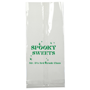 Delight in the fright with the Spooky Sweets Personalized Halloween Bag, emblazoned with "Spooky Sweets" amidst twinkling stars. Below, add a personal touch with your name, class details for school festivities, or specifics for a hauntingly fun Halloween party. The perfect companion for a night of ghoulish gathering and treats.