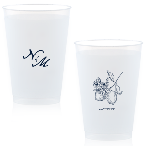 Buy Monogram Frosted Wedding Cups, Modern Wedding Cups, Fancy Elegant  Script, Custom Wedding Cups, Plastic Cups, 16oz Frosted Cups Online in  India 