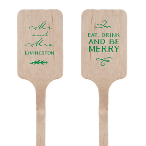 Our custom Matte Leaf Rectangle Stir Stick with Matte Leaf Foil can't be beat. Showcase your style in every detail of your party's theme!