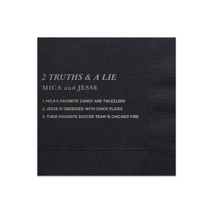 Two Truths And A Lie Napkin