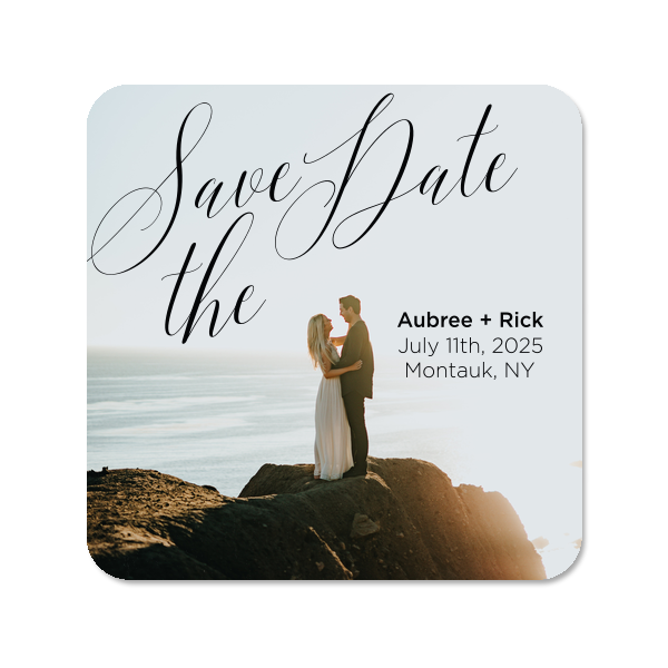The ever-popular White Custom Photo Deco Coaster with Matte Black Ink Digital Print Colors will add that special attention to detail that cannot be overlooked.