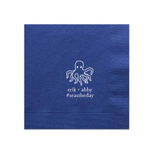 Eight Arms of Charm. Celebrate your love for the mystical octopus with the Octopus Lovers Napkin. Featuring an adorable cephalopod graphic, this design captures the whimsy, fascination, and charm of these unique creatures. Perfect for letting everyone know your passion for octopuses at any gathering.