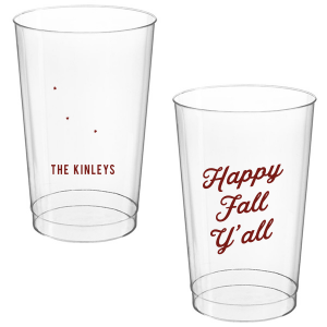 celebrate the autumn season with the Happy Fall Y'all Cup. Printed in your choice of cup style and ink color, make your family gatherings all the more personal this season.