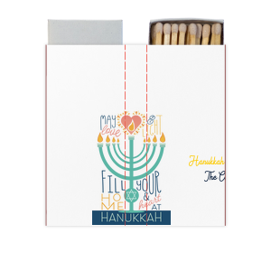 Light the menorah this holiday using the Love and Light Hanukkah Match! The stylish design comes in a variety of match styles alongside customized text to best suit your family's festivities. 