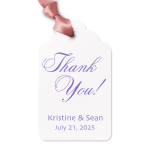 ForYourParty's elegant Stardream Lavender Wine Gift Tag with Matte White Foil will make your guests swoon. Personalize your party's theme today.