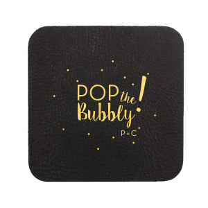 Our personalized Eggshell Round Coaster with Shiny 18 Kt Gold Foil Color has a Glitter Design graphic and is good for use in Lovely Press themed parties and will make your guests swoon. Personalize your party's theme today.
