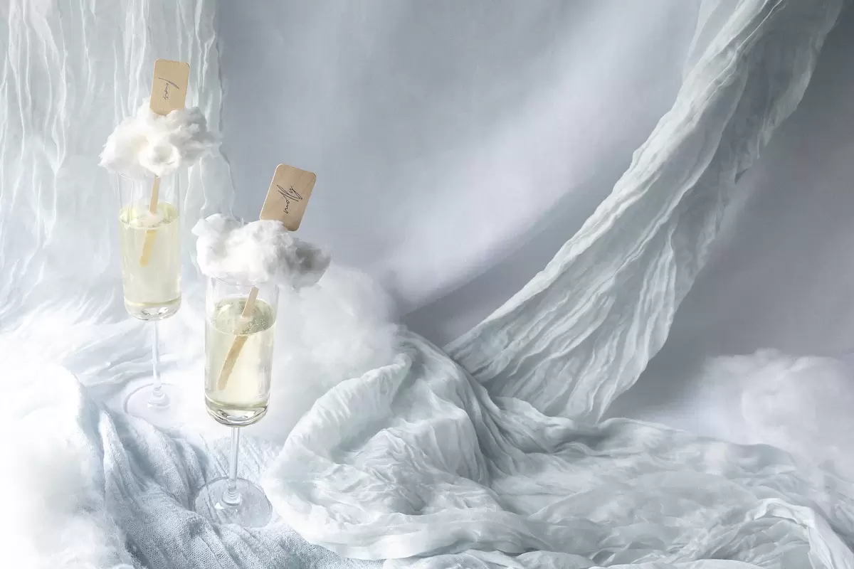 Cotton Candy Champagne Cocktail
