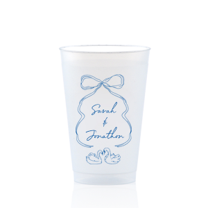 Pair your next party event with the stylish Swan Lovers Cup. The elegant design features two swans mirroring your own partnership. Customize the cup in your choice of style and color to best reflect you and your partner's unique love.