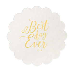 Best Day Ever Calligraphy Coaster
