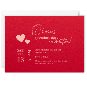 Invite your guests with excitement using this cute Hearts Galentines Day Celebration Invite. Modify it, put your name on it and you are ready! The details cannot be overlooked. 