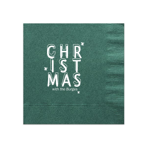 Personalized Lime Linen Like Cocktail Napkin with Matte White Foil will impress guests like no other. Make this party unforgettable.