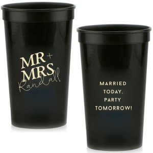 Custom Navy 16 oz Stadium Cup with Matte Ivory Ink is a must-have for your next event—whatever the celebration!