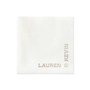 Add a contemporary twist to your wedding with the Right Angle Romance Napkin, where the couple's names intersect to form a chic right angle. This fresh, modern design will be a talking point at your celebration.