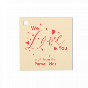 Our custom Stardream Tiffany Blue Diamond Gift Tag with Satin Copper Penny Foil has a Love Hearts graphic and is good for use in Words, Wedding, Anniversary themed parties and couldn't be more perfect. It's time to show off your impeccable taste.