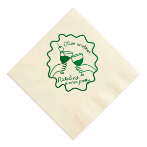Olive Another Ribbon Frame Napkin